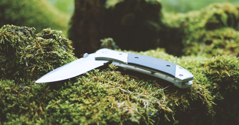 Outdoor Gear - Gray and Black Folding Pocket Knife