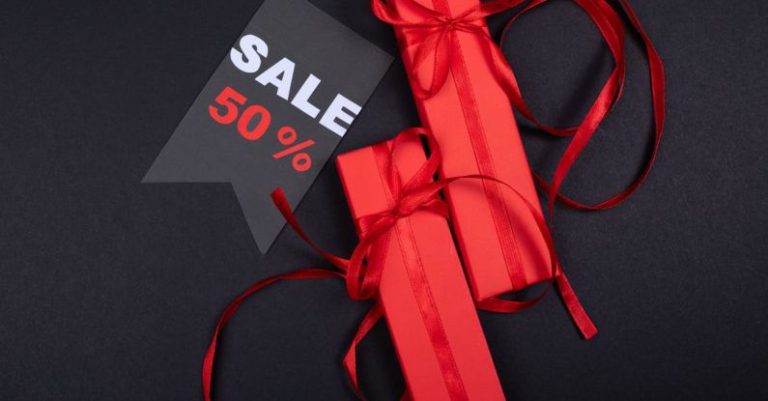 Last-Minute Deals - Red Gifts on Black Surface