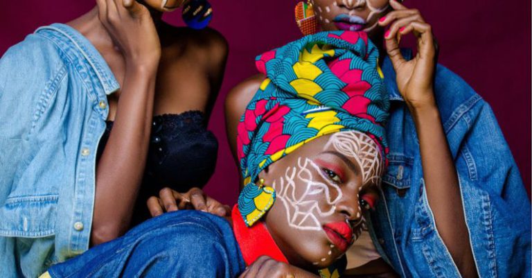 Festival Fashion - Three Woman With Face Paintings